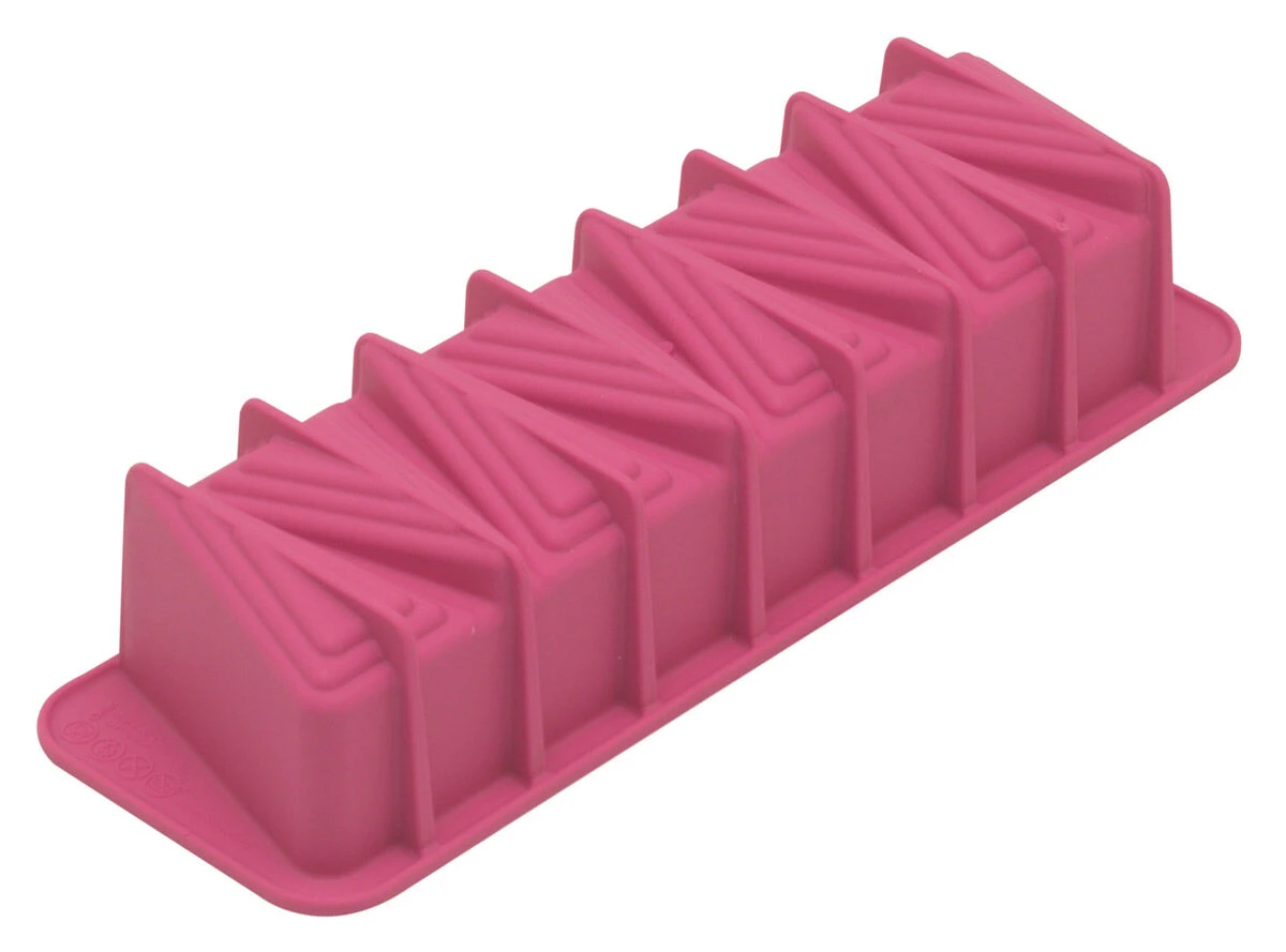 Silikomart Cake 'n Slice Bakvorm Silicone Roze 3 Silikomart Cake 'n Slice Bakvorm Silicone Roze