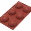 Silikomart Bakmat 6 Halve Bollen ø 7 Cm Silicone Bruin -De Bakkerij Winkel 1302 59469 1