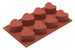 Silikomart Bakvorm 8 Harten ø 6 Cm Silicone Bruin
