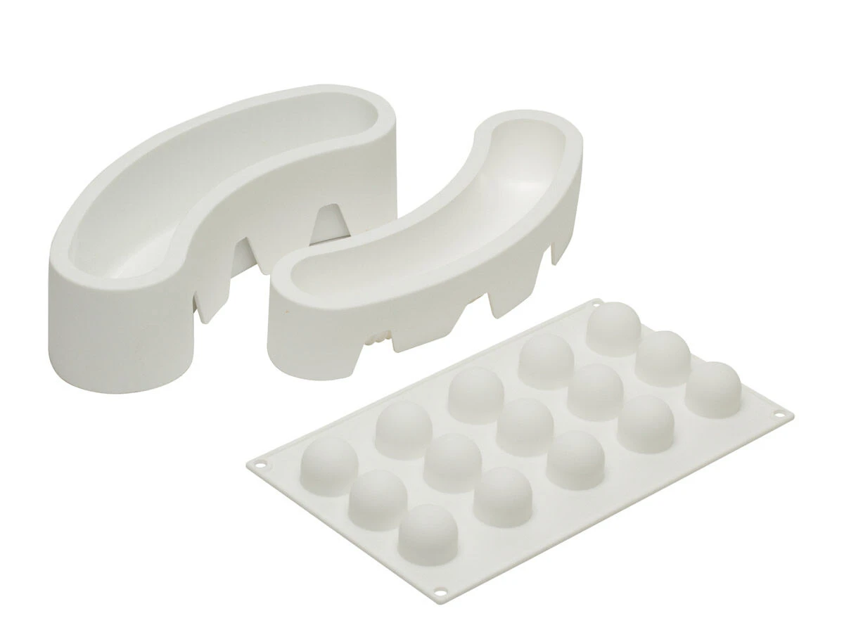 Silikomart Professional Stella Del Circo Bakvormset 3-delig Wit 3 Silikomart Professional Stella Del Circo Bakvormset 3-delig Wit