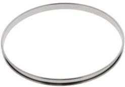 De Buyer Lage Taartring Met Rand ø 28 Cm 2 Cm Hoog Rvs