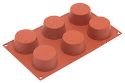 Silikomart Bakvorm 6 Muffins ø 6,8 Cm Silicone Bruin