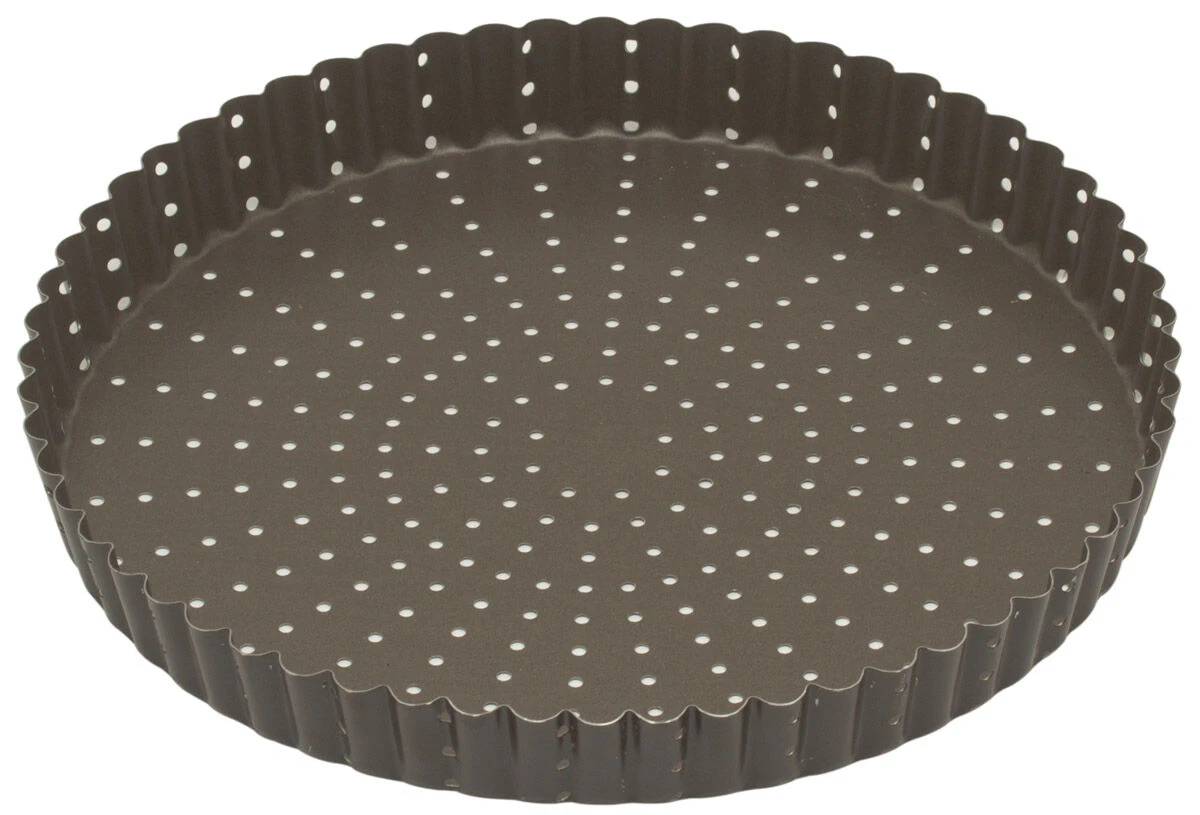 Gobel Geperforeerde Geribbelde Taartvorm Rond ø 24 Cm Staal Bruin 3 Gobel Geperforeerde Geribbelde Taartvorm Rond ø 24 Cm Staal Bruin