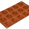 Silikomart Bakvorm 15 Piramides 3,6 Cm Silicone Bruin 2 Silikomart Bakvorm 15 Piramides 3,6 Cm Silicone Bruin -De Bakkerij Winkel 1842 22359 1