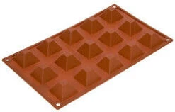 Silikomart Bakvorm 15 Piramides 3,6 Cm Silicone Bruin