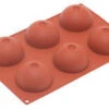Silikomart Bakvorm 6 Halve Bollen Met Gat ø 7,5 Cm Silicone Bruin -De Bakkerij Winkel 1868 23132 1