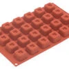Silikomart Bakvorm 24 Vierkante Savarins 3,5 Cm Silicone Bruin -De Bakkerij Winkel 1894 23149 1