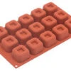 Silikomart Bakvorm 15 Vierkante Savarins 4,8 Cm Silicone Bruin -De Bakkerij Winkel 1921 23137 1