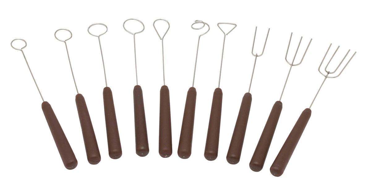 Silikomart Easy Choc Chocoladevorken 19 Cm 10-delig 3 Silikomart Easy Choc Chocoladevorken 19 Cm 10-delig