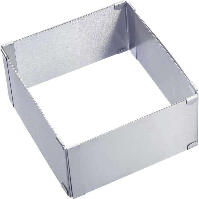 Westmark Verstelbare Taartvorm Vierkant 15,5 - 28 Cm Rvs 4 Westmark Verstelbare Taartvorm Vierkant 15,5 - 28 Cm Rvs - Afbeelding 2