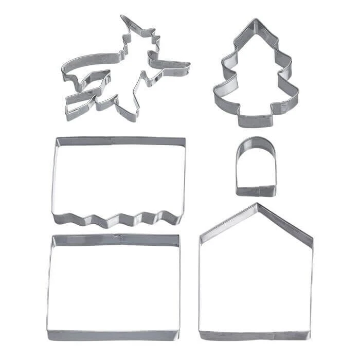 Westmark Uitsteekvorm Peperkoekhuis Rvs 6-delig 3 Westmark Uitsteekvorm Peperkoekhuis Rvs 6-delig
