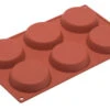 Silikomart Bakvorm 6 Taartjes ø 8 Cm Silicone Bruin -De Bakkerij Winkel 4250 40372 1
