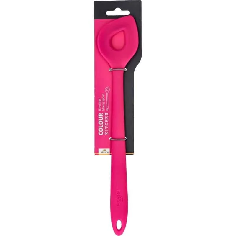 Birkmann Roerlepel Met Gat 29,5 Cm Silicone Knalroze 3 Birkmann Roerlepel Met Gat 29,5 Cm Silicone Knalroze