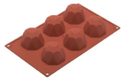 Silikomart Bakvorm 6 Diamanten ø 6,8 Cm Silicone Bruin