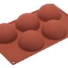 Silikomart Bakvorm 5 Halve Bollen ø 8 Cm Silicone Bruin 1 Silikomart Bakvorm 5 Halve Bollen ø 8 Cm Silicone Bruin -De Bakkerij Winkel 4917 40348 1
