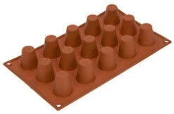 Silikomart Bakvorm 15 Babà Silicone Bruin