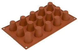 Silikomart Bakvorm 15 Babà Silicone Bruin 3 Silikomart Bakvorm 15 Babà Silicone Bruin