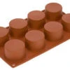 Silikomart Bakvorm 8 Cilinders ø 6 Cm Silicone Bruin 2 Silikomart Bakvorm 8 Cilinders ø 6 Cm Silicone Bruin -De Bakkerij Winkel 5407 22372 1