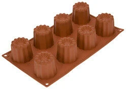 Silikomart Bakvorm 8 Canelé Bordelais ø 5,5 Silicone Bruin 3 Silikomart Bakvorm 8 Canelé Bordelais ø 5,5 Silicone Bruin