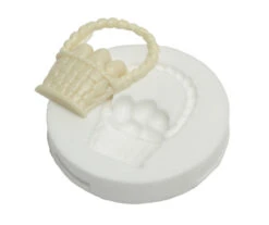 Silikomart Sugarflex Paasmandje Mal ø 7,5 Cm Silicone Wit 2 Delig