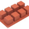Silikomart Bakvorm 8 Kubussen 5 Cm Silicone Bruin -De Bakkerij Winkel 5733 26263 1