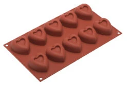 Silikomart Bakvorm 10 Hartvormige Savarins 4,8 Cm Siliconen