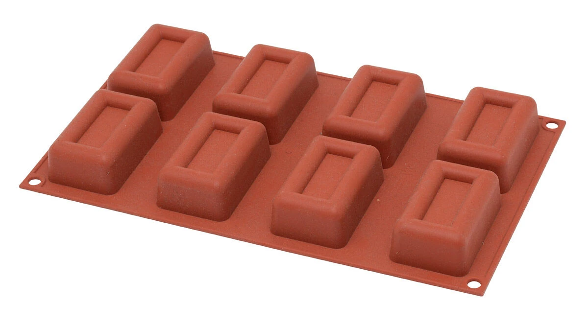 Silikomart Bakvorm 8 Savarins Rechthoek 7,2 Cm Silicone Bruin 3 Silikomart Bakvorm 8 Savarins Rechthoek 7,2 Cm Silicone Bruin
