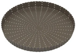 Gobel Geperforeerde Geribbelde Taartvorm Rond ø 30 Cm Staal