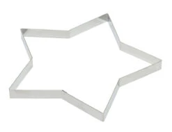 Gobel Uitsteekvorm Ster 21 Cm Rvs Glans