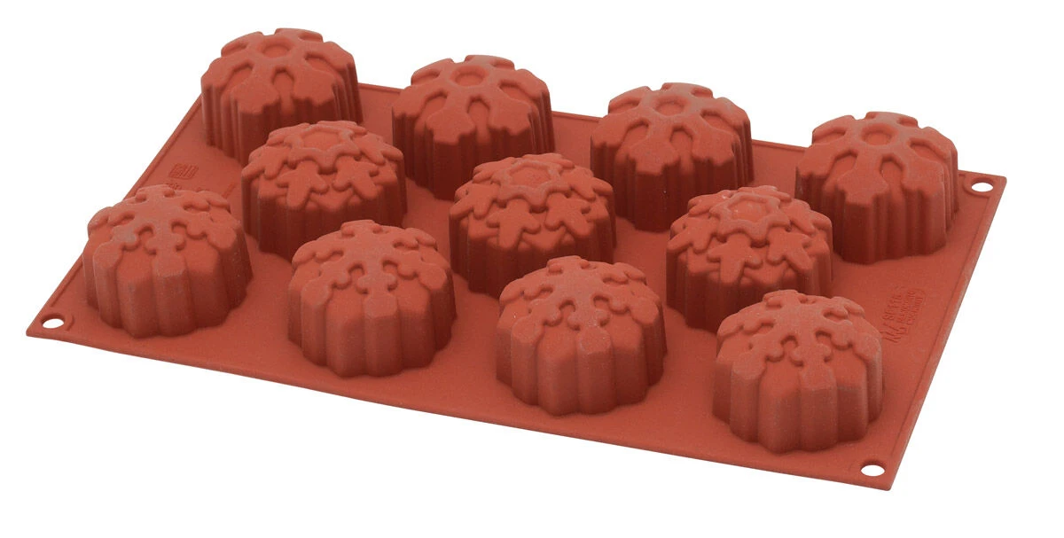Silikomart Bakvorm 11 Sneeuwvlokken Silicone Bruin 3 Silikomart Bakvorm 11 Sneeuwvlokken Silicone Bruin
