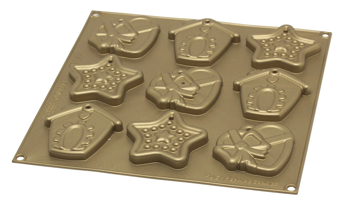 Silikomart Bakvorm Kerstkoekjes 30 Cm Silicone Goudkleurig 3 Silikomart Bakvorm Kerstkoekjes 30 Cm Silicone Goudkleurig