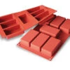 Silikomart Bakmat 7 Rechthoeken 8,7 X 4,8 Cm Silicone Bruin -De Bakkerij Winkel 7 rechthoeken 1