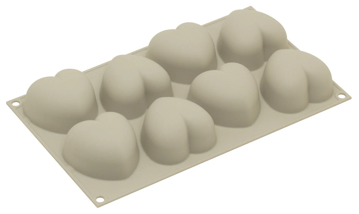 Silikomart 3Design Mini Cuoricino Bakvorm 6,5 X 6,3 Cm Silicone Grijs 3 Silikomart 3Design Mini Cuoricino Bakvorm 6,5 X 6,3 Cm Silicone Grijs