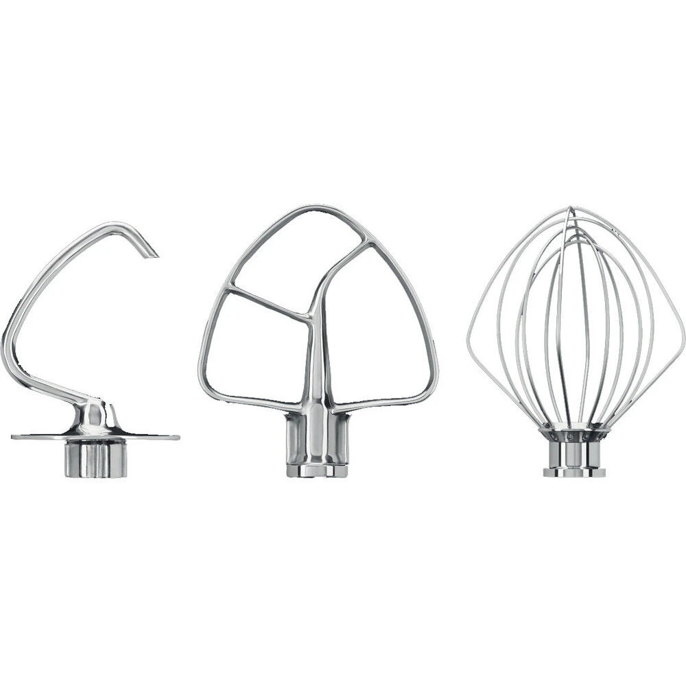 KitchenAid Set Draadgarde, Menghaak, Kneedhaak Voor 4,8 Liter Mixers Rvs 3 KitchenAid Set Draadgarde, Menghaak, Kneedhaak Voor 4,8 Liter Mixers Rvs