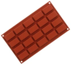 Silikomart Bakvorm 20 Rechthoeken Silicone Terracota -De Bakkerij Winkel 8716 100126 2
