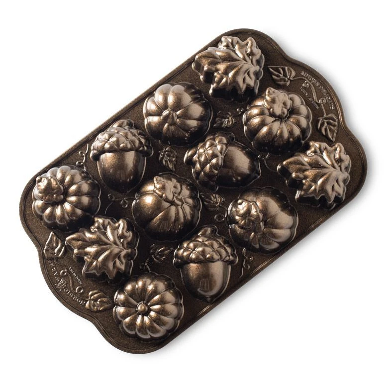 Nordic Ware Autumn Delights Bakvorm 12 Stuks Aluminium Bronskleurig 3 Nordic Ware Autumn Delights Bakvorm 12 Stuks Aluminium Bronskleurig
