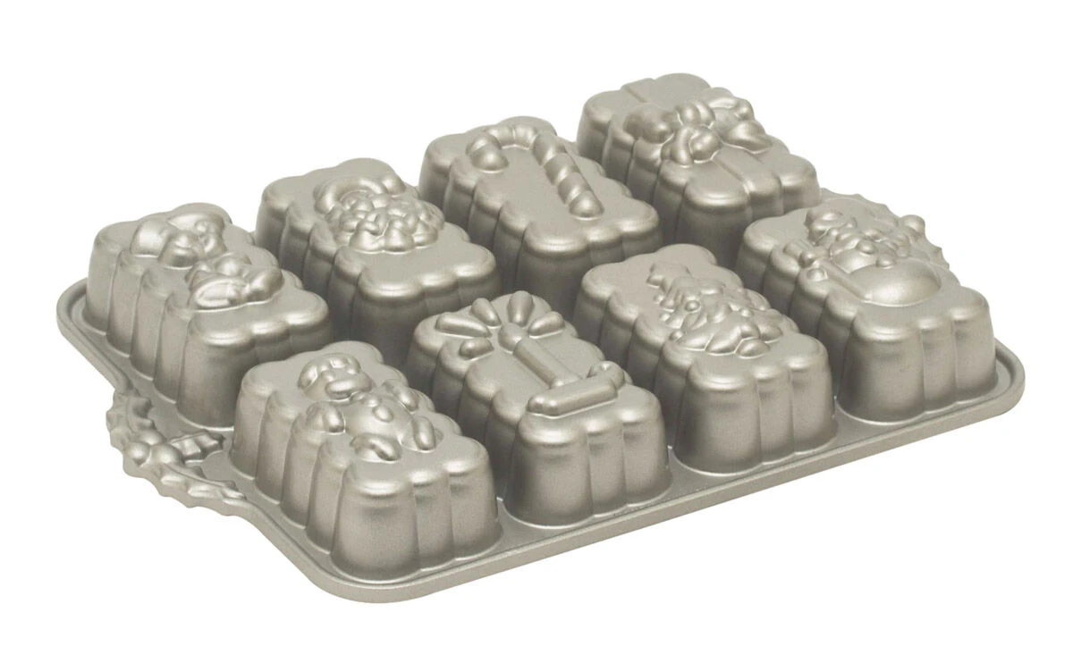 Nordic Ware Bakvorm 'Holiday Mini Loaves' 8 Stuks 34 Cm Aluminium Grijs 3 Nordic Ware Bakvorm 'Holiday Mini Loaves' 8 Stuks 34 Cm Aluminium Grijs