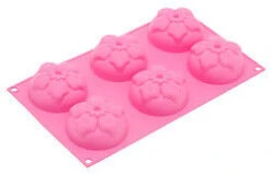 Silikomart Bakvorm 6 Narcissen ø 7,6 Cm Silicone Roze