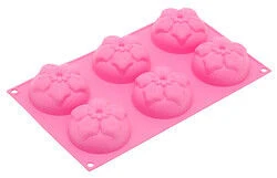 Silikomart Bakvorm 6 Narcissen ø 7,6 Cm Silicone Roze 3 Silikomart Bakvorm 6 Narcissen ø 7,6 Cm Silicone Roze