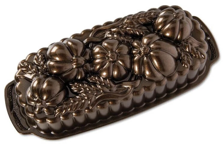 Nordic Ware Wheat & Pumpkin Loaf Pan Bakvorm 1,42 Liter Aluminium Bronskleurig 4 Nordic Ware Wheat & Pumpkin Loaf Pan Bakvorm 1,42 Liter Aluminium Bronskleurig - Afbeelding 2