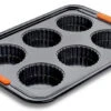 Le Creuset Pâtiliss Bakvorm Voor 6 Taartjesvormen Staal Zwart -De Bakkerij Winkel 94102939000000 le creuset.1547821047 1