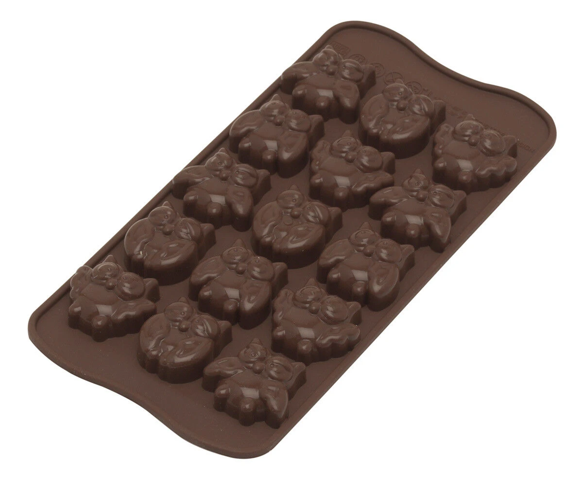 Silikomart EasyChoc Choco Gufi Bonbonvorm Uilen 21 Cm Silico 3 Silikomart EasyChoc Choco Gufi Bonbonvorm Uilen 21 Cm Silico