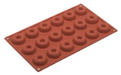 Silikomart Bakvorm 18 Ronde Savarins ø 4,1 Cm Silicone Bruin