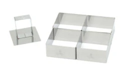 Gobel Kookringset Met Stamper Vierkant 7 Cm Rvs Glans 5-delig