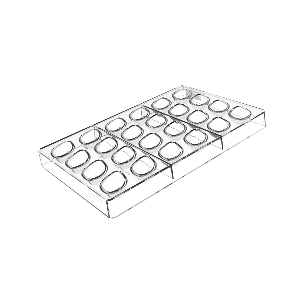Silikomart Quenelle 01 Tritan Vorm 24 Stuks Siliconen 3 Silikomart Quenelle 01 Tritan Vorm 24 Stuks Siliconen