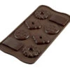 Silikomart EasyChoc Biscuits Bonbonvorm Silicone Bruin 1 Silikomart EasyChoc Biscuits Bonbonvorm Silicone Bruin -De Bakkerij Winkel biscuits 1