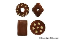 Silikomart EasyChoc Biscuits Bonbonvorm Silicone Bruin -De Bakkerij Winkel biscuits 2 1
