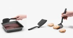 Dreamfarm Mini Chopula Flexibele Bakspatel 24 Cm Zwart -De Bakkerij Winkel dreamfarm mini chopula black overview