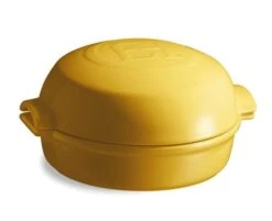 Emile Henry Ovenschaal Voor Kaas 19,5 X 17,5 Cm Aardewerk Geel -De Bakkerij Winkel emile henry ovenschaal voor kaas geel 3