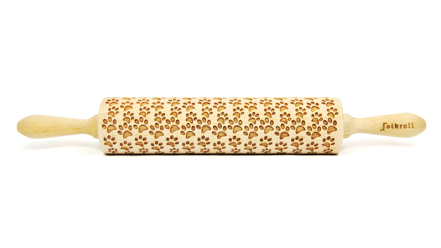 Folkroll Dog's Paw Deegroller 43 Cm Beukenhout 3 Folkroll Dog's Paw Deegroller 43 Cm Beukenhout